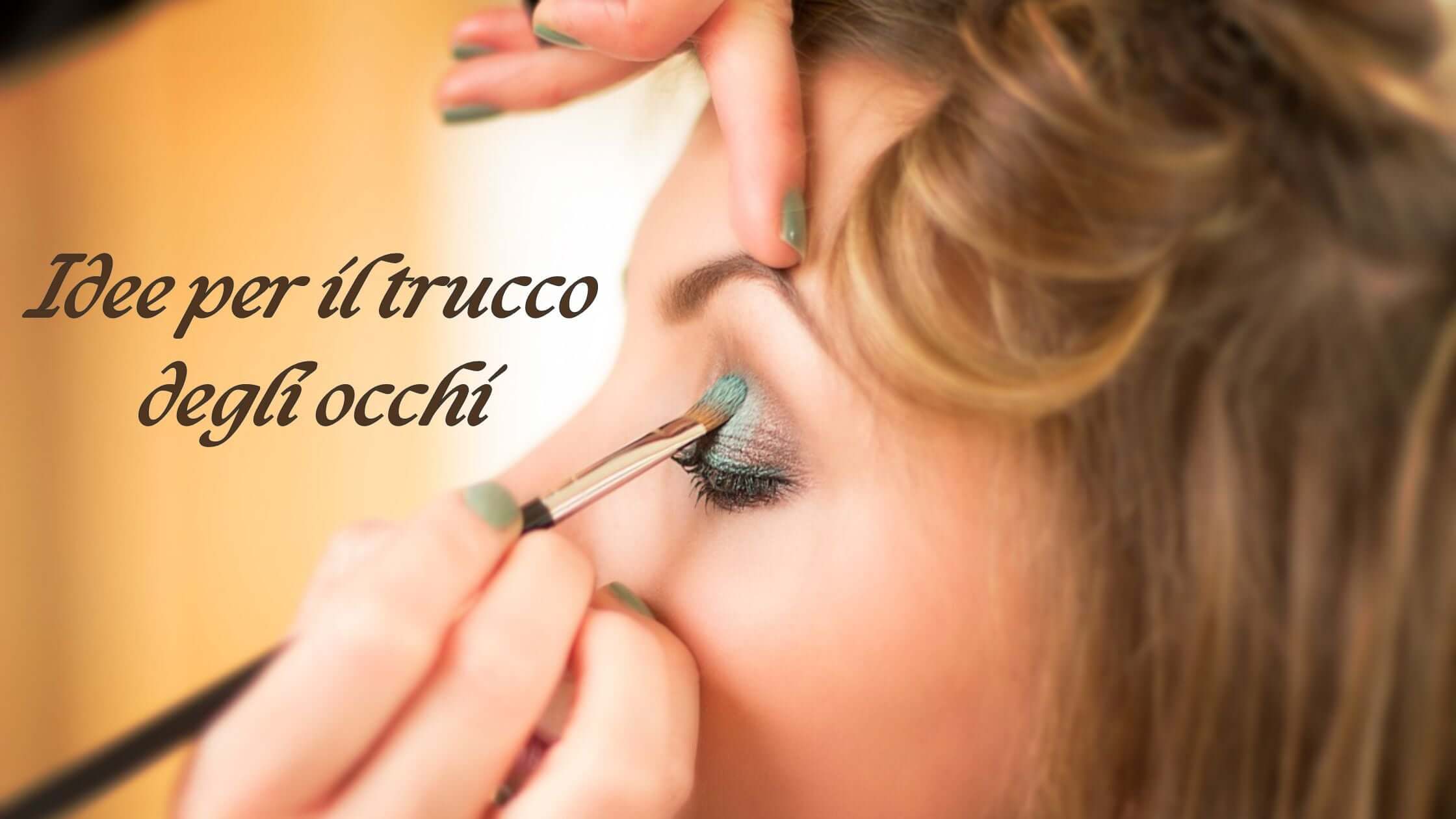 trucco occhi per ogni occasione: applicazione di ombretto su occhio da parte di un truccatore esperto.