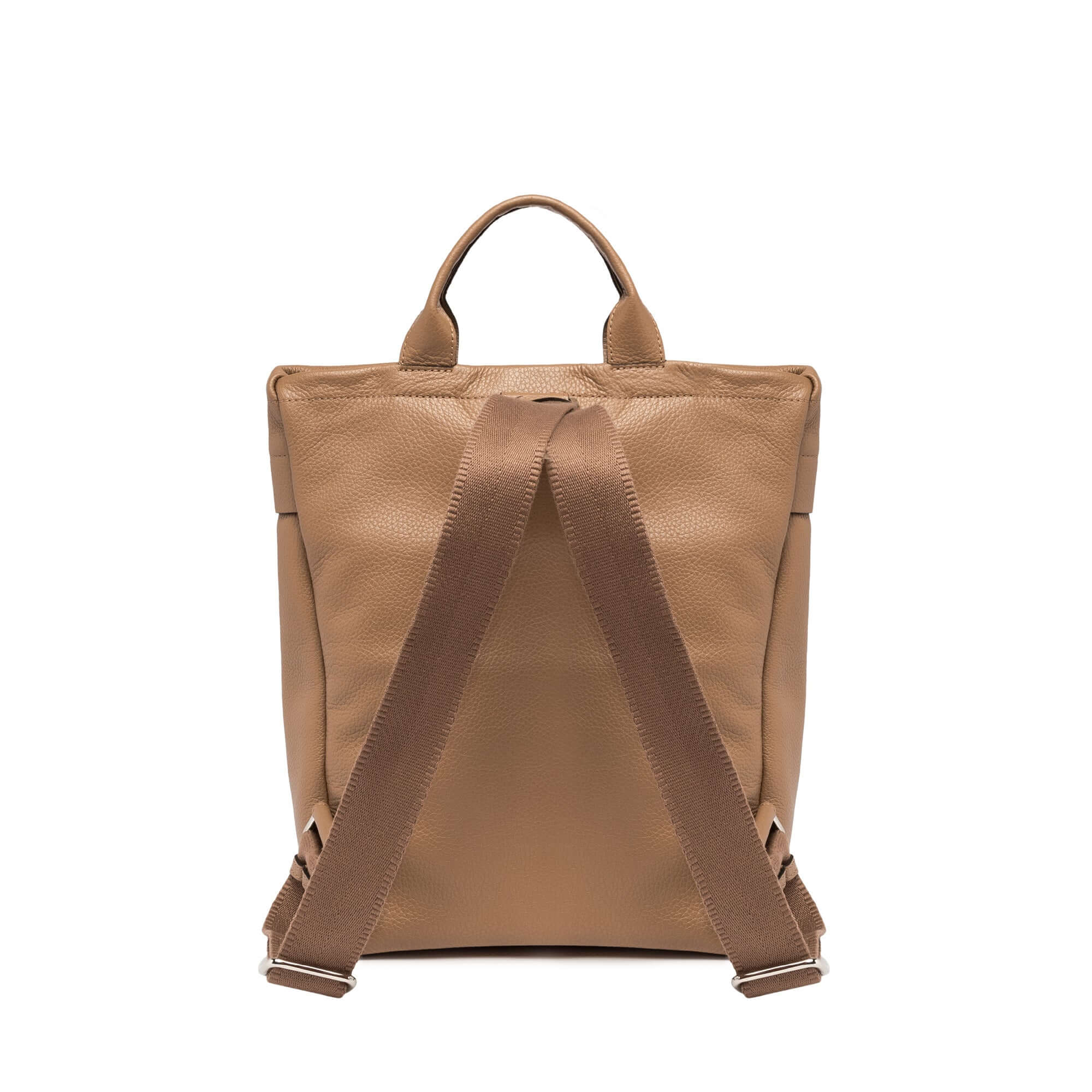 Brown sport backpack Andrea with adjustable straps and top handles for versatile use.