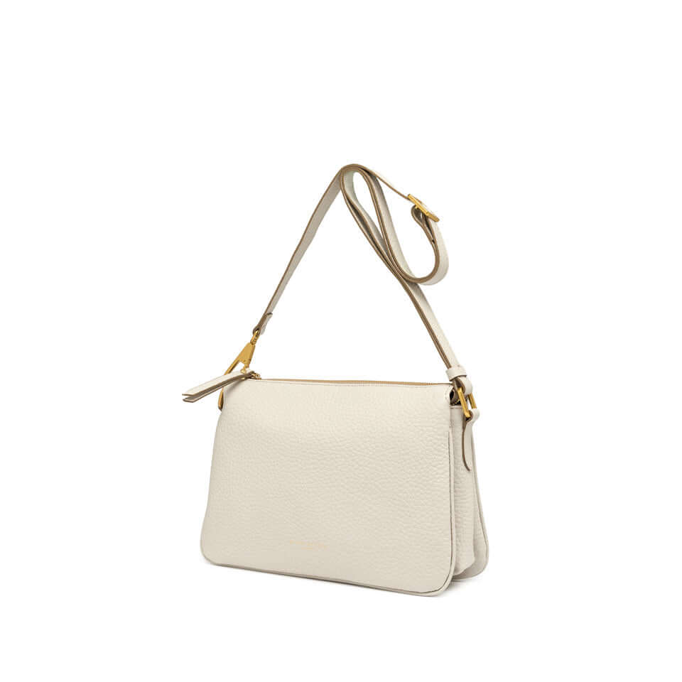 Brooke by Gianni Chiarini, elegant leather handbag with zip closure and removable strap, perfect for daily use.