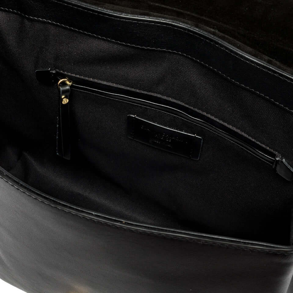 Interior view of Marlene handbag by Gianni Chiarini featuring smooth leather and spacious pocket.