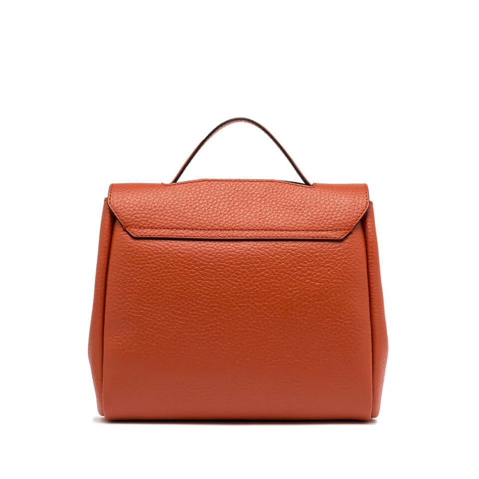 Clio bag by Gianni Chiarini, casual leather handbag with top handle, orange, perfect for everyday wear.