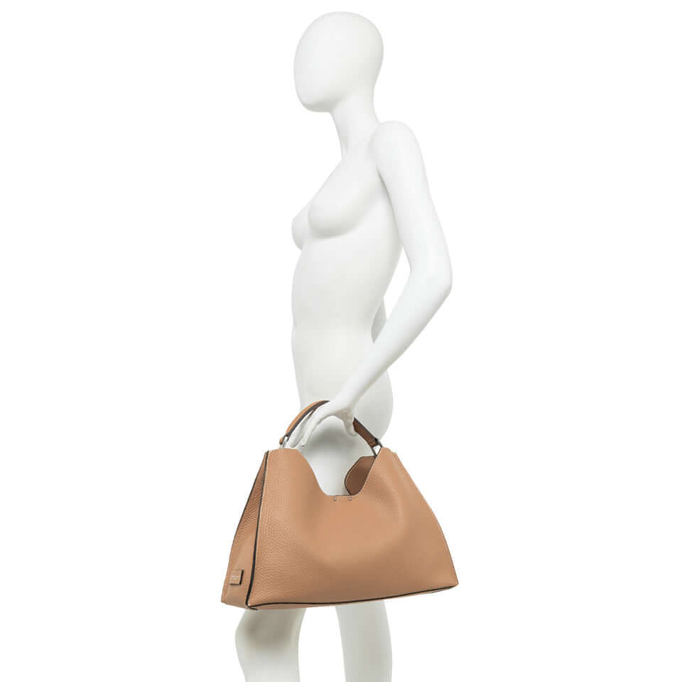 AURORA handbag by Gianni Chiarini, featuring trapezoid shape and fine leather in contemporary style.