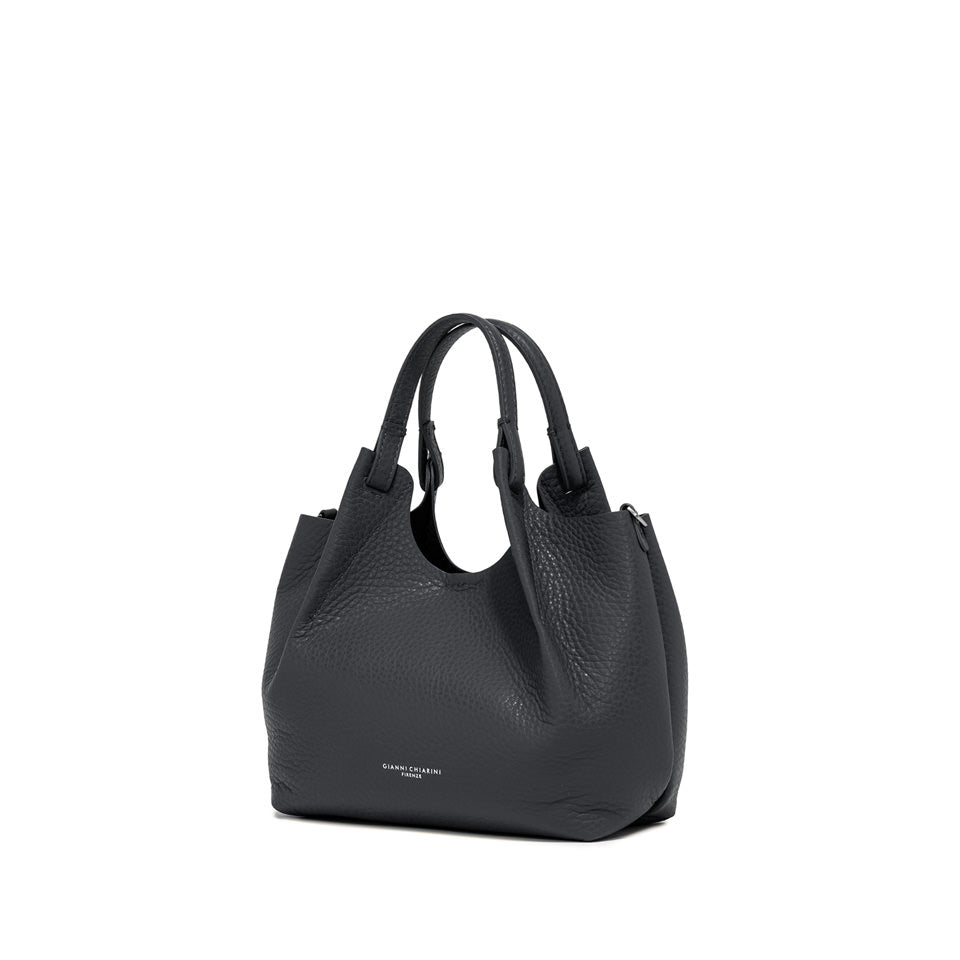 DUA minibag in soft double leather, versatile design by Gianni Chiarini, perfect for practical use, dimensions 19x20x8 cm.