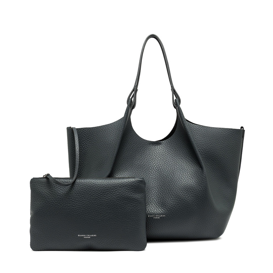 DUA minibag by Gianni Chiarini in soft double-grain leather with detachable pouch and stylish design.