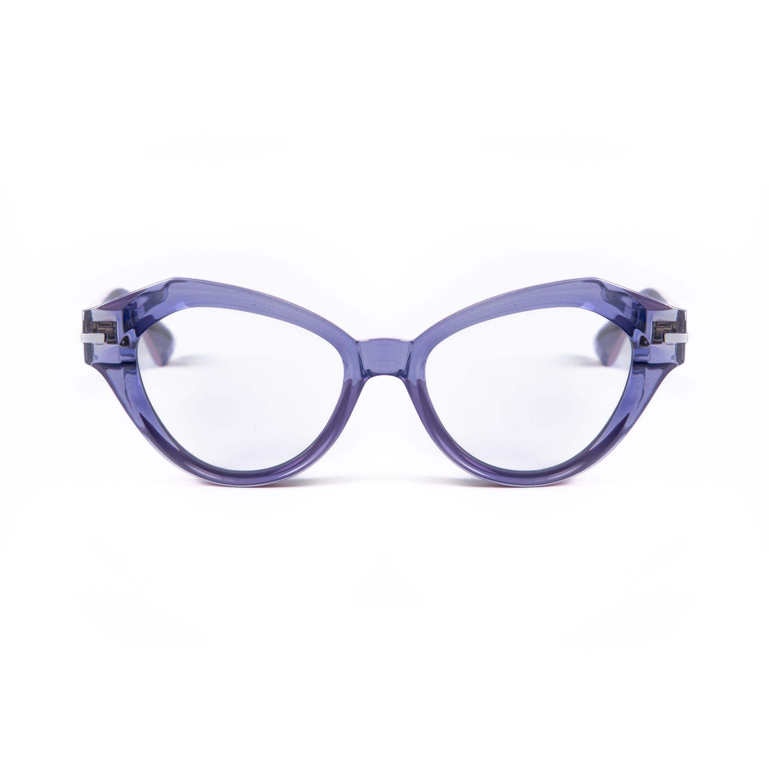 BAL HARBOUR C27 - occhiali eleganti con frontale trasparente viola della collezione XY Bold by AirDP.