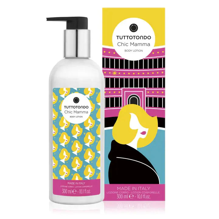 Chic Mamma Crema Corpo lotion by Tuttotondo, nourishing body cream with Italian design, 300ml.