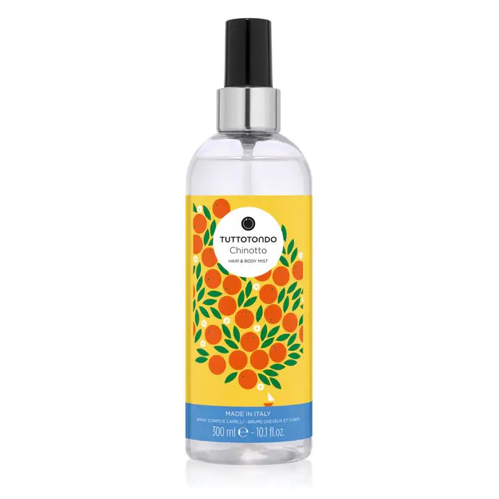 Chinotto Acqua Profumata Hair & Body Mist, 300ml, fresh and fragrant, ideal for warm sunny days.