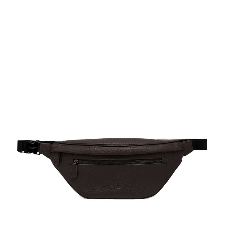 FLORENCE marsupio in pelle martellata, versatile e pratico, con zip e tasca frontale, dimensioni 37.5x17x7.5 cm.