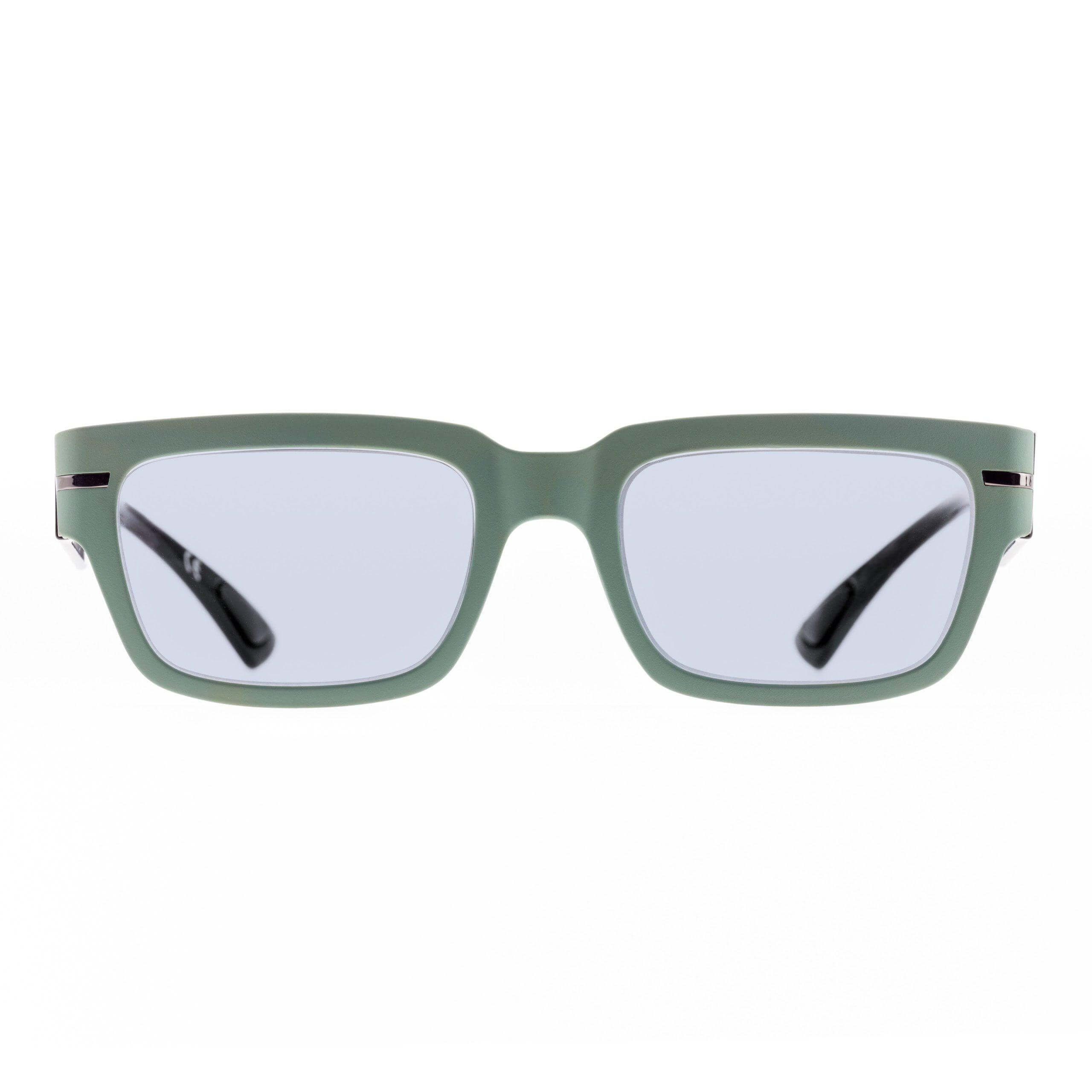 Marlon C711 occhiali da sole da uomo, forma rettangolare, stile retrò, aste alte, lenti grigie fotocromatiche