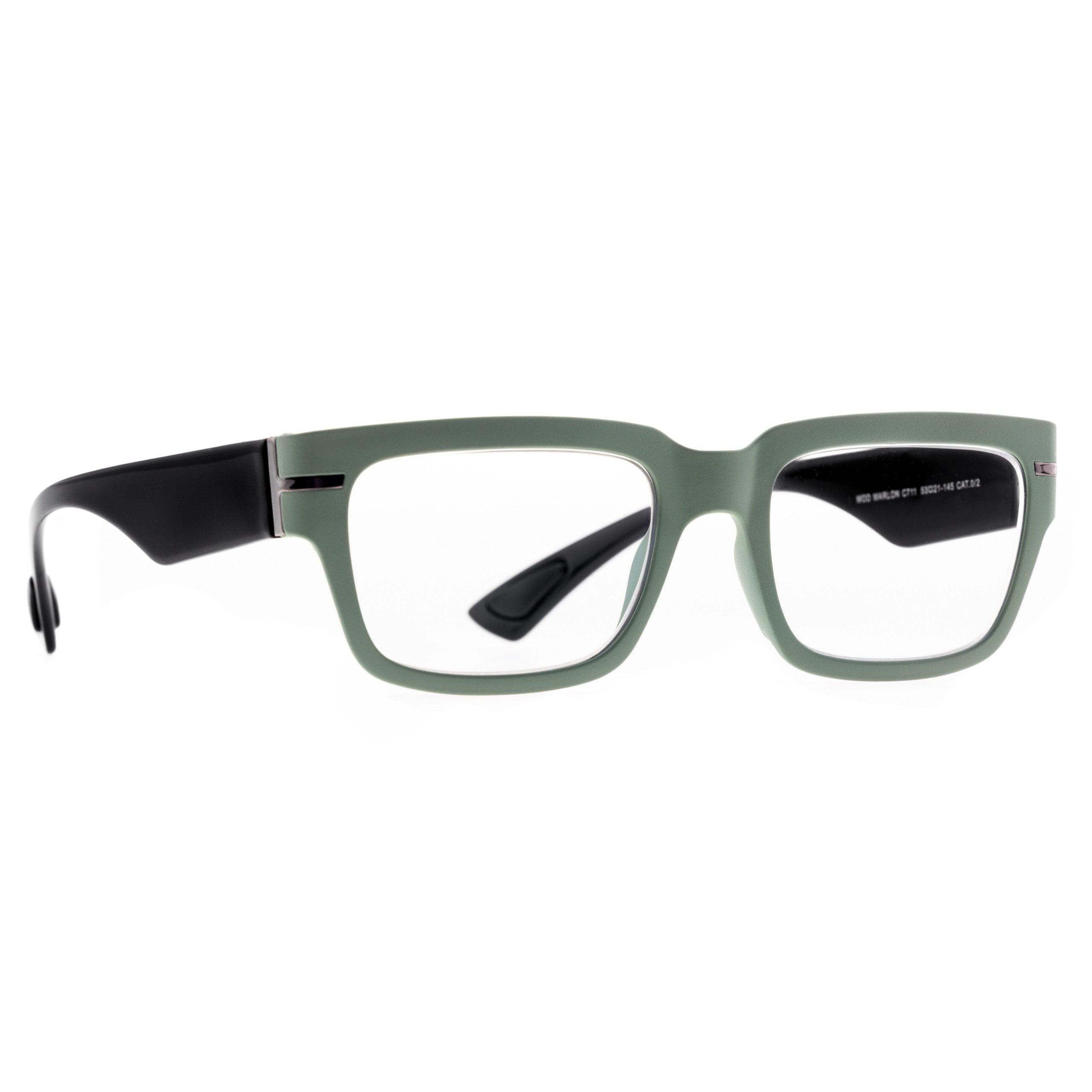 Occhiali da sole MARLON C711 in verde soft touch e nero lucido, stile retrò e fotocromatiche.