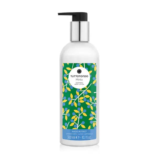 Mirto Crema Lenitiva Corpo by TuttoTondo, 300ml nourishing body lotion with natural extracts.