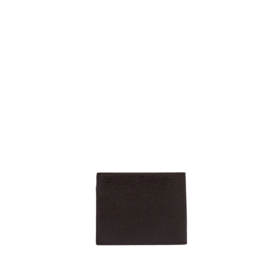 Portafoglio in pelle di alta qualità, scomparti per banconote e otto per carte, made in Italy.
