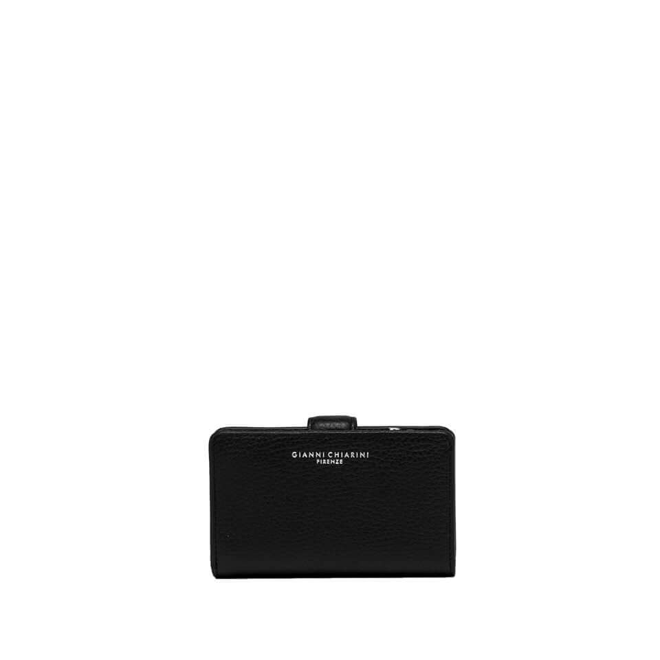 Gianni Chiarini Wallets Dollaro in soft hammered leather, featuring a flap closure and multiple interior pockets.