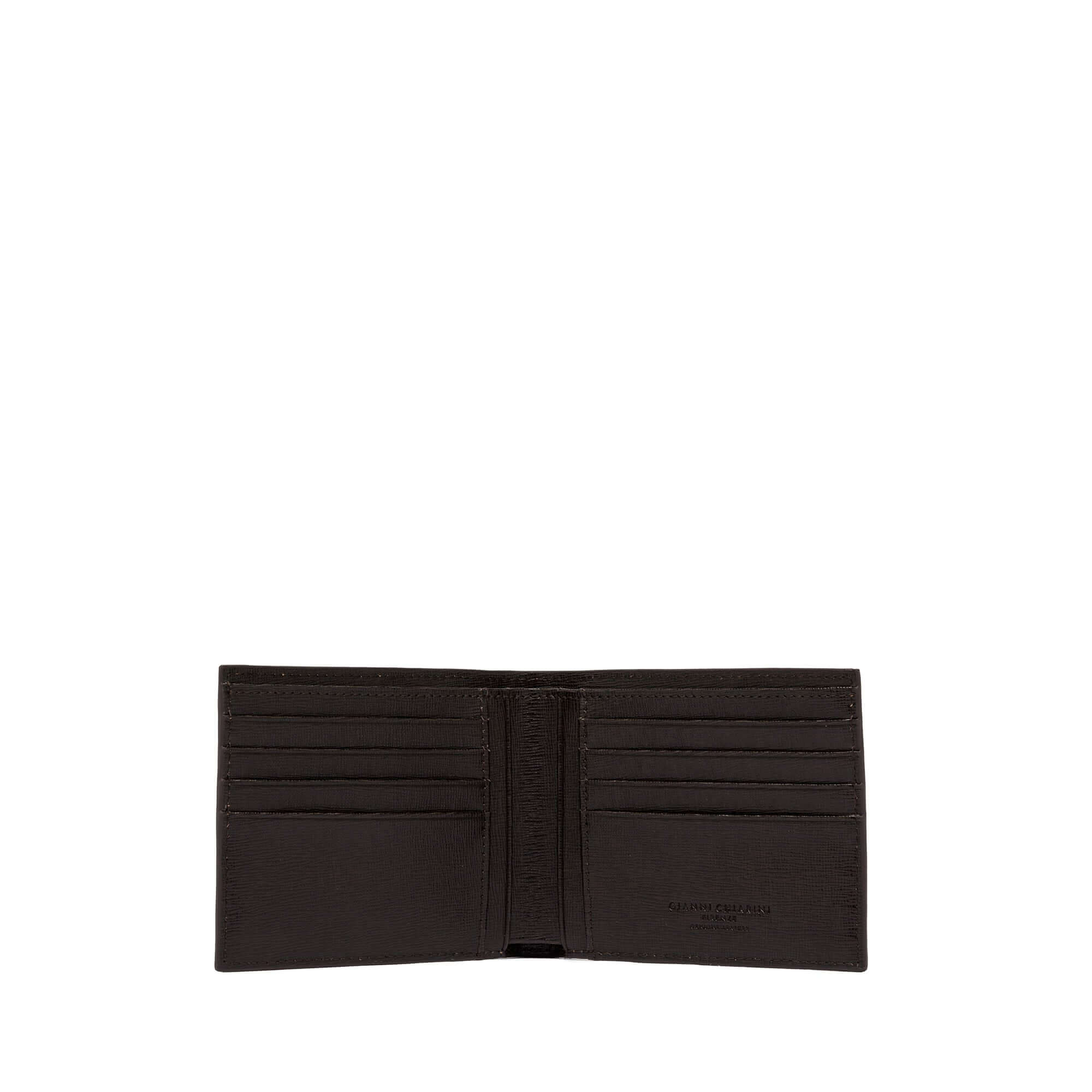 Portafoglio in pelle saffiano di Gianni Chiarini Firenze, elegante e compatto, con tasche multifunzionali.