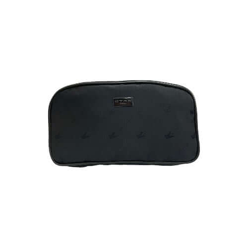 Piccolo Man Necessaire in washable nylon, double zip compartment, ETRO logo, 28x16x7 cm, stylish men's toiletry bag.