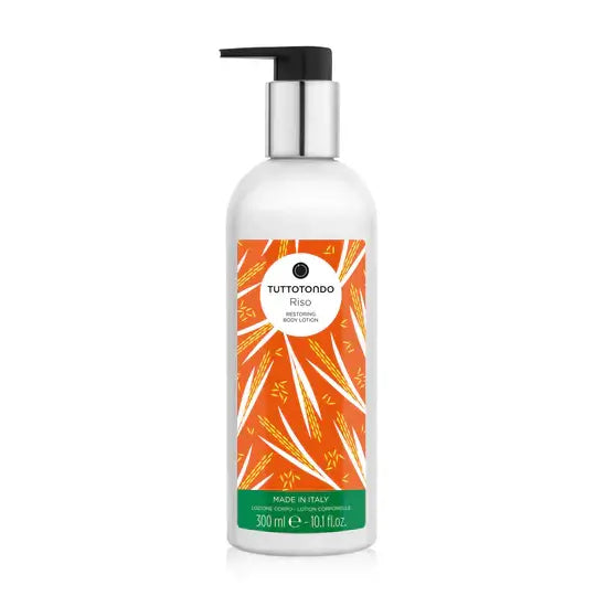 Riso Crema Corpo by TuttoTondo, nourishing body lotion with rice extract, shea butter, and mango butter, 300ml.