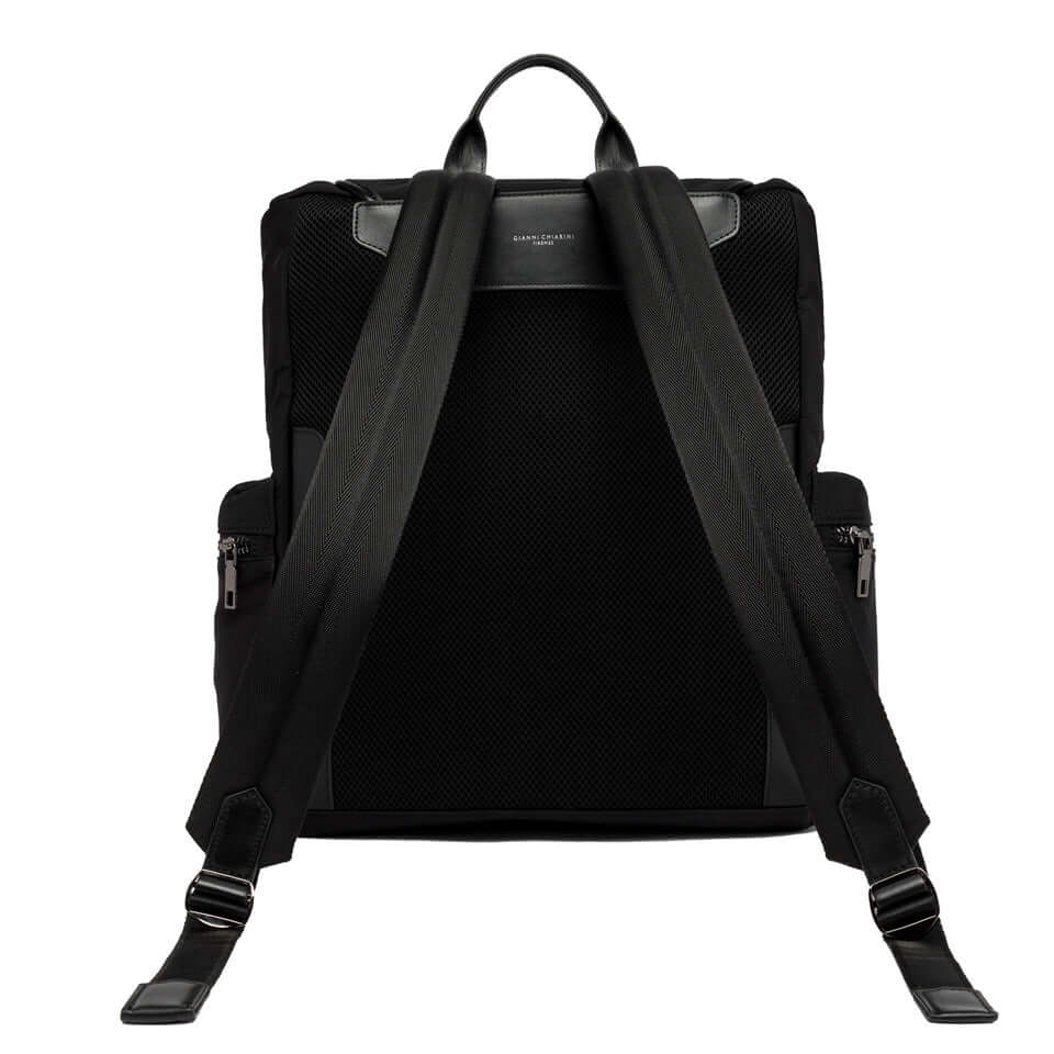 Back view of the OSLO backpack by Gianni Chiarini Firenze, featuring sleek design and padded straps.