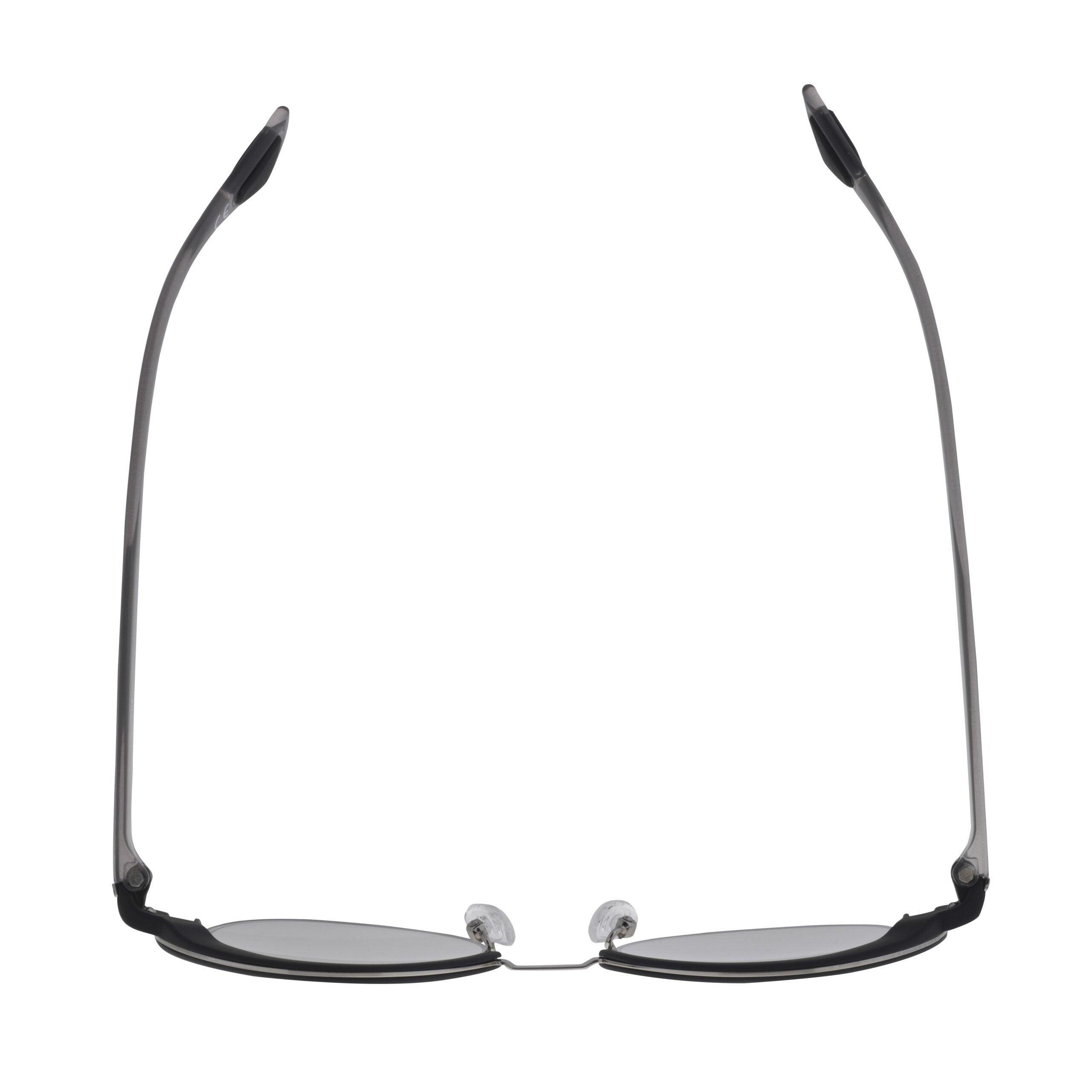 AFRODITE C1 occhiali unisex con montatura nera e aste grigie, lenti fotocromatiche per comfort visivo.