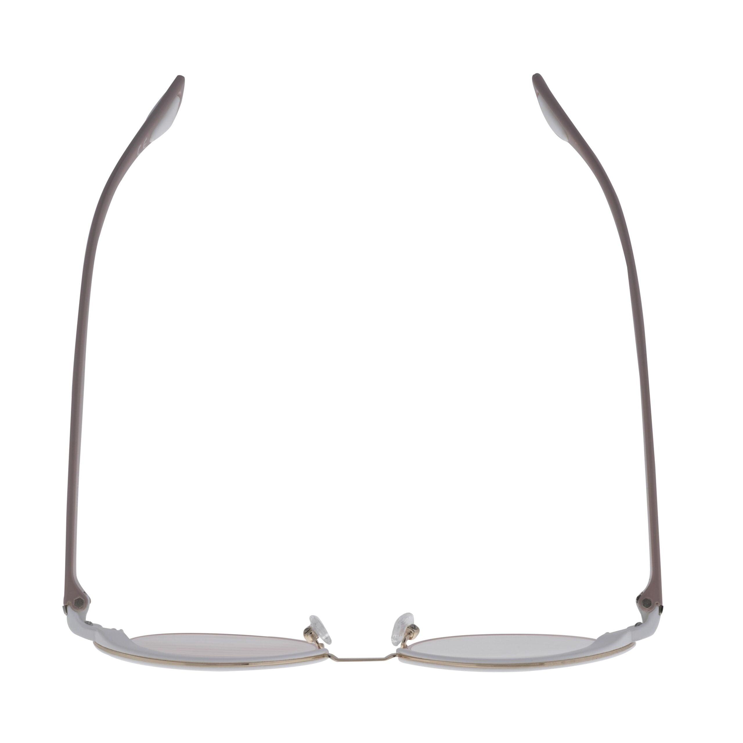 AFRODITE C4 sunglasses front view with pink photochromic lenses and elegant white-gold frame.