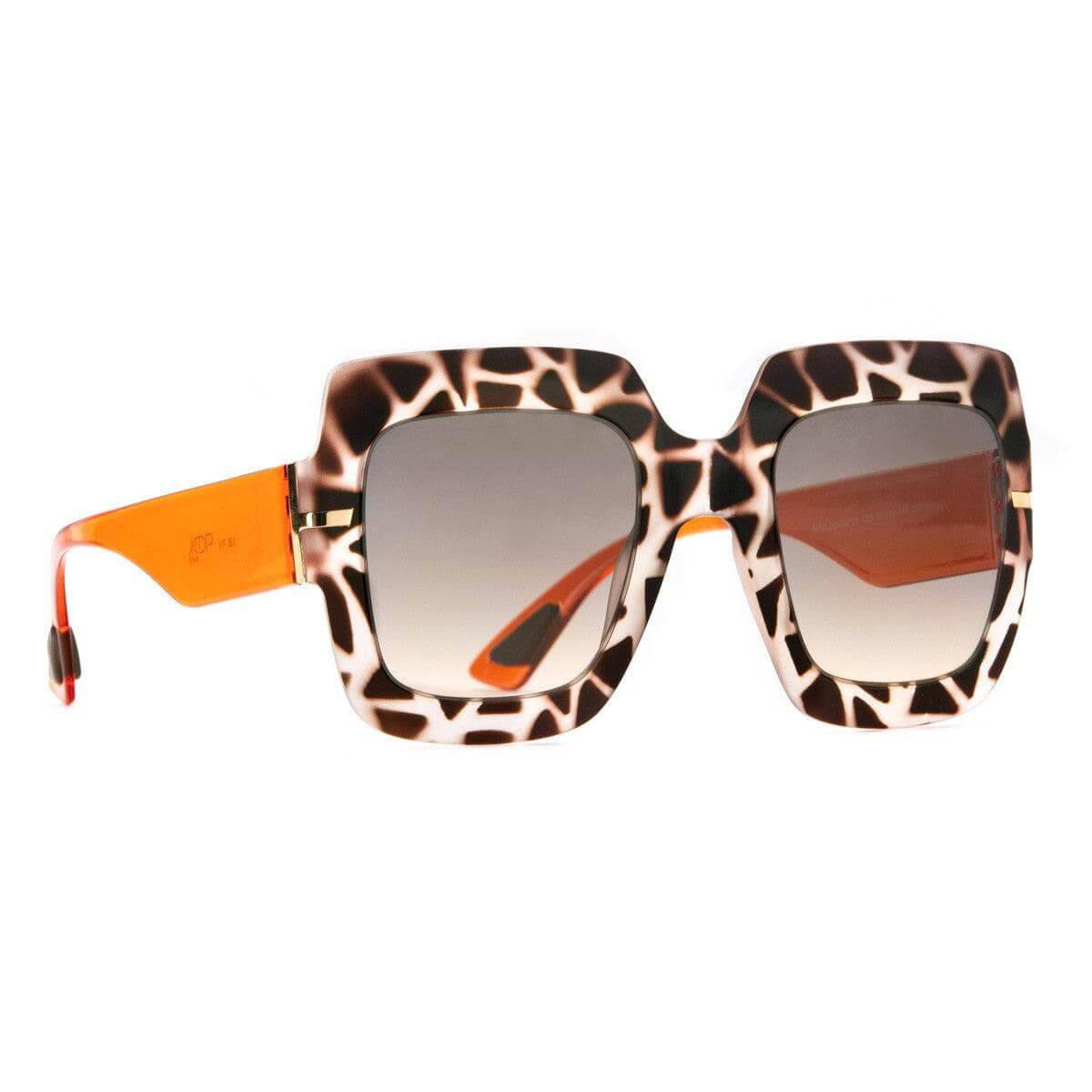 JENNIFER C23 occhiali oversize dal design glamour con stampa giraffa per uno stile audace.