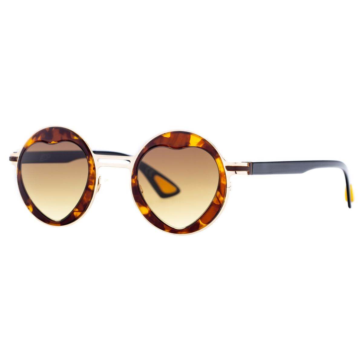 Occhiali PARIS C1 con montatura havana marrone e lenti sfumate, parte della collezione Metal di AirDP Style.