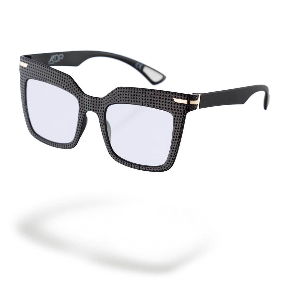 SILVIA C4 BIS occhiali elegante con frontale nero lucido e aste soft touch, parte della Collezione Flexo.