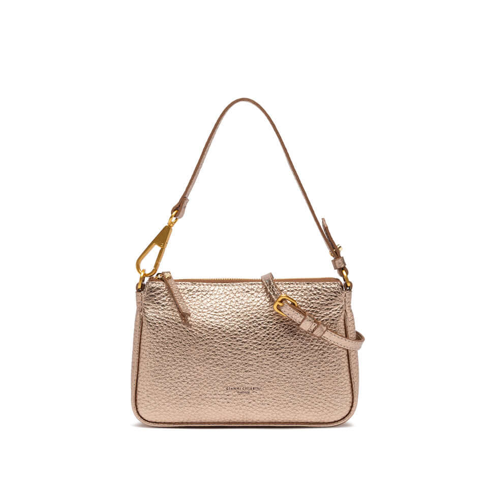 BROOKE by Gianni Chiarini: elegant leather handbag with zip closure and removable shoulder strap.