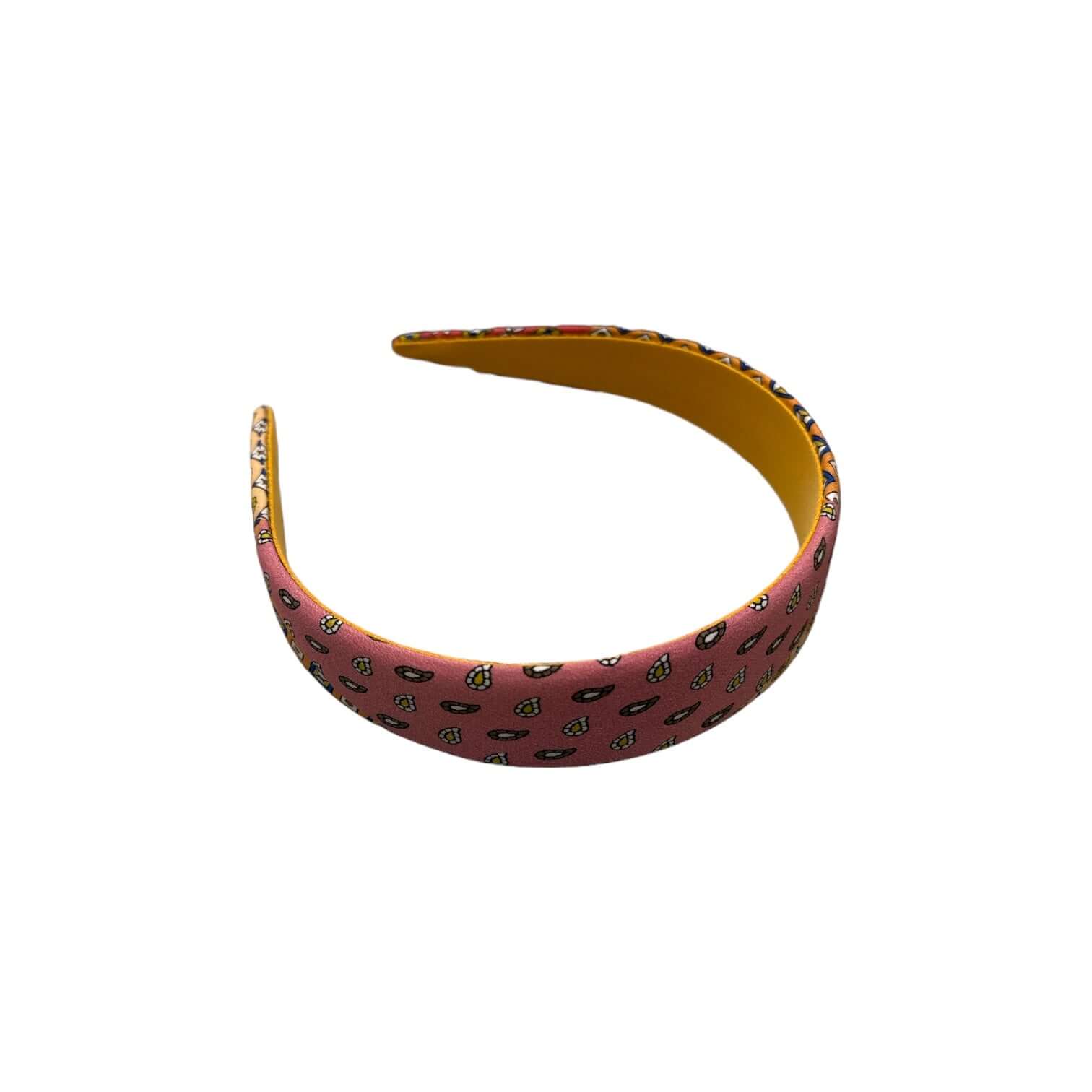 Cerchietto largo piatto in seta con motivo leopardato, elegante e leggero per tenere in ordine i capelli.