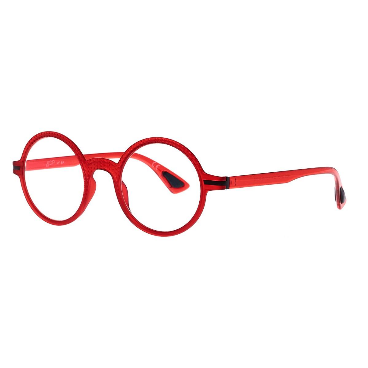 CESCO C2 glasses, round red design from Frame collection, showcasing bold colors and timeless style.