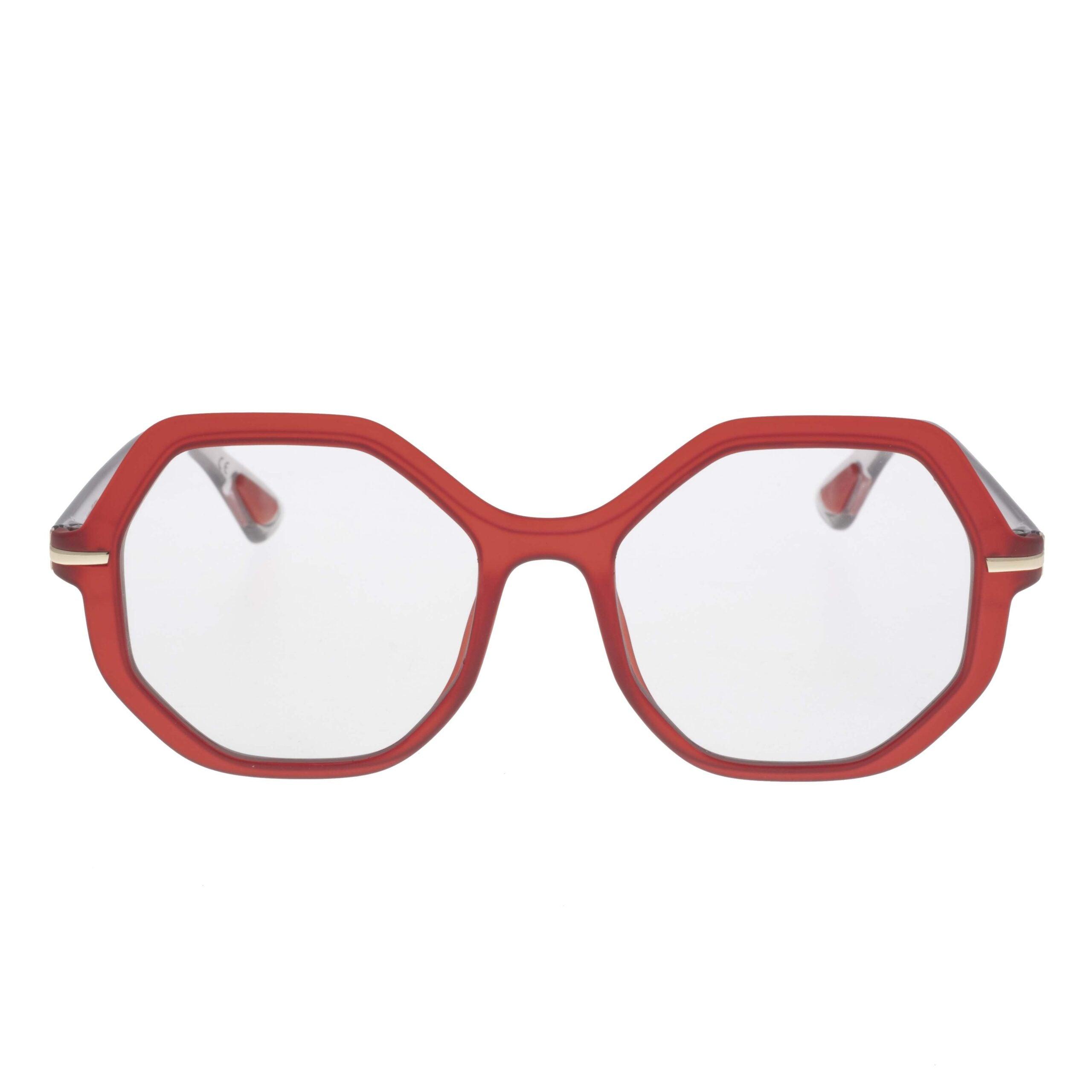 DUDU C4 occhiali rossi con montatura squadrata, leggeri ed ergonomici della collezione Frame.