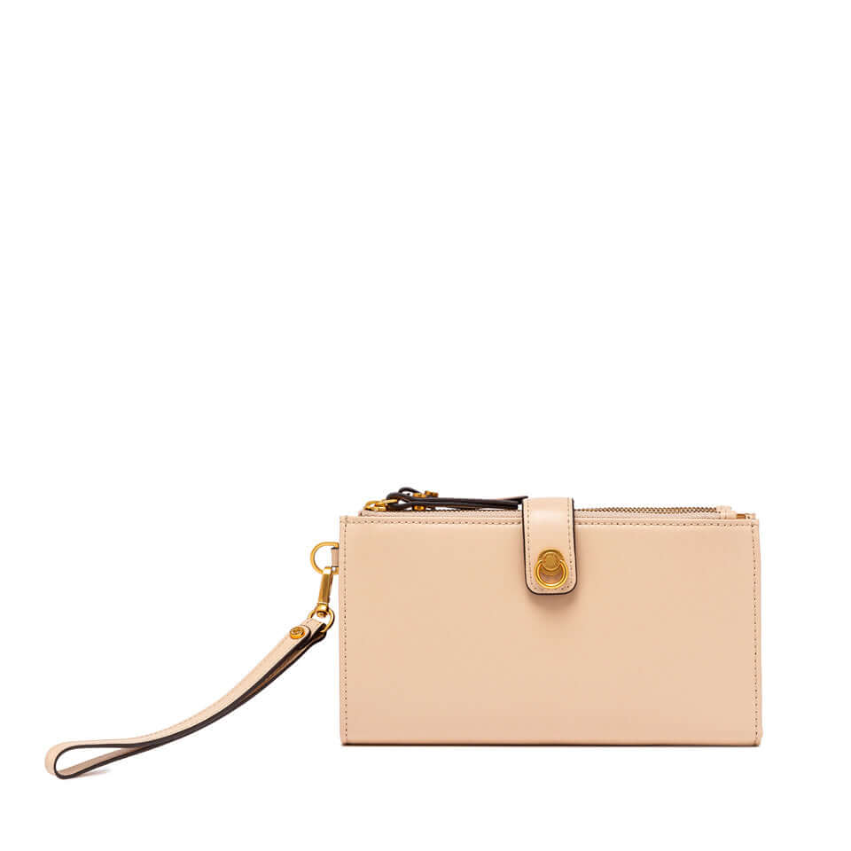 Gianni Chiarini Firenze wallet in soft smooth leather with zip closure and removable wrist strap.