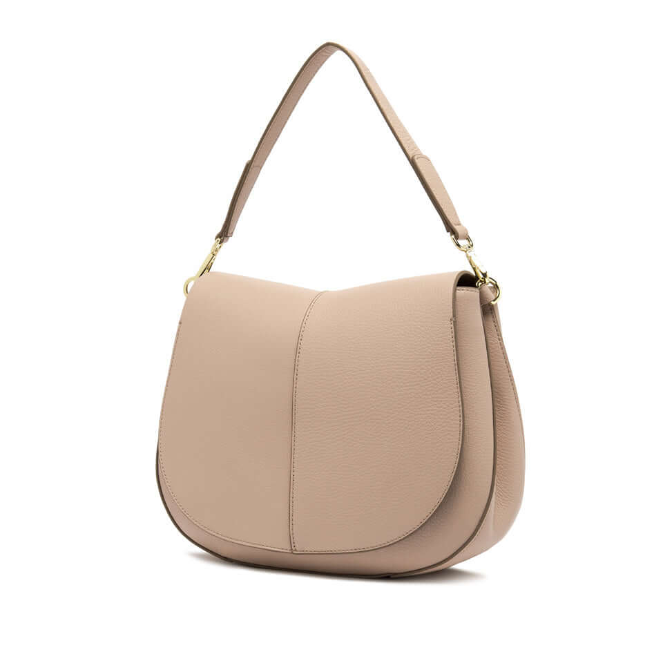Borsa HELENA ROUND di Gianni Chiarini in pelle martellata, design contemporaneo e versatile.