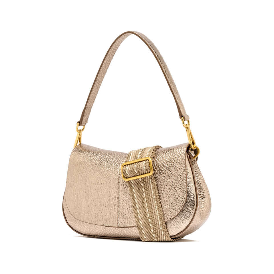 Borsa HELENA ROUND di Gianni Chiarini in pelle bubble double con tracolla e design chic.