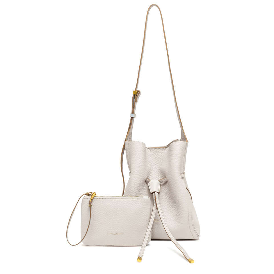 SIENNA borsa Gianni Chiarini Firenze in pelle double con impunture a contrasto e pochette coordinata.