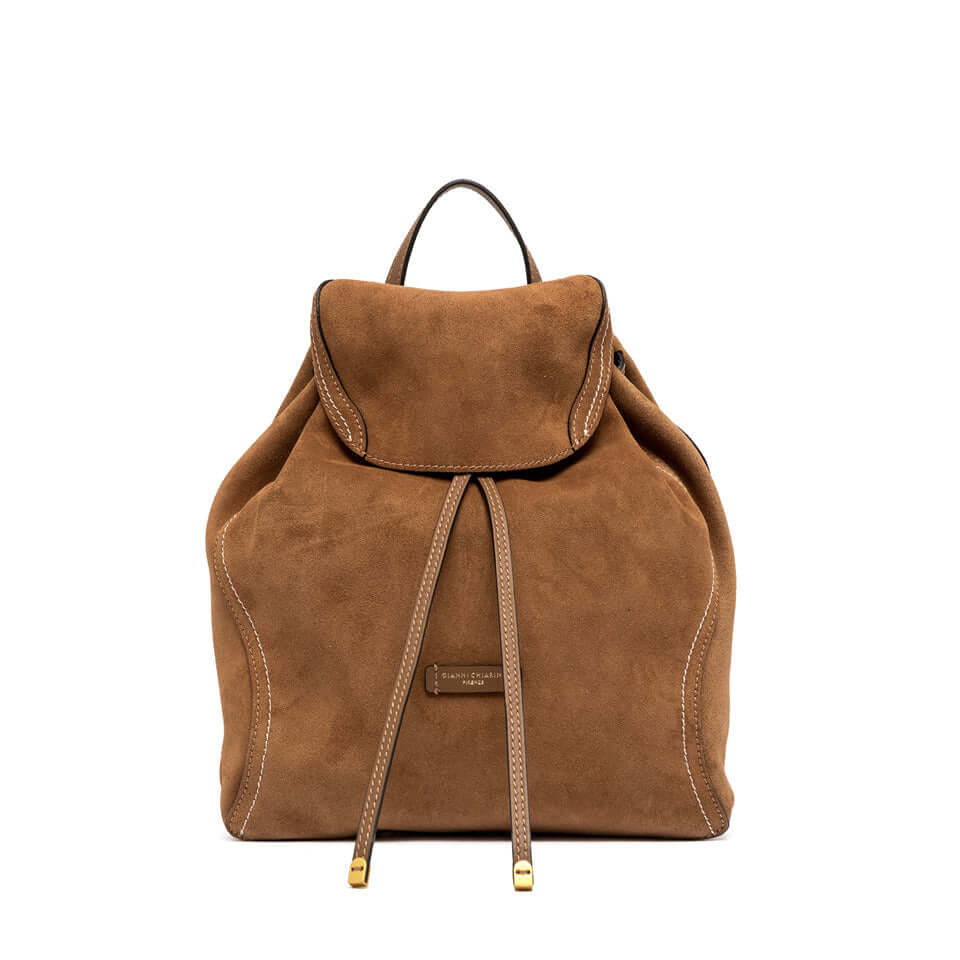 VIOLETTE zaino in pelle scamosciata Gianni Chiarini Firenze con manico e spallacci regolabili, design elegante e pratico.