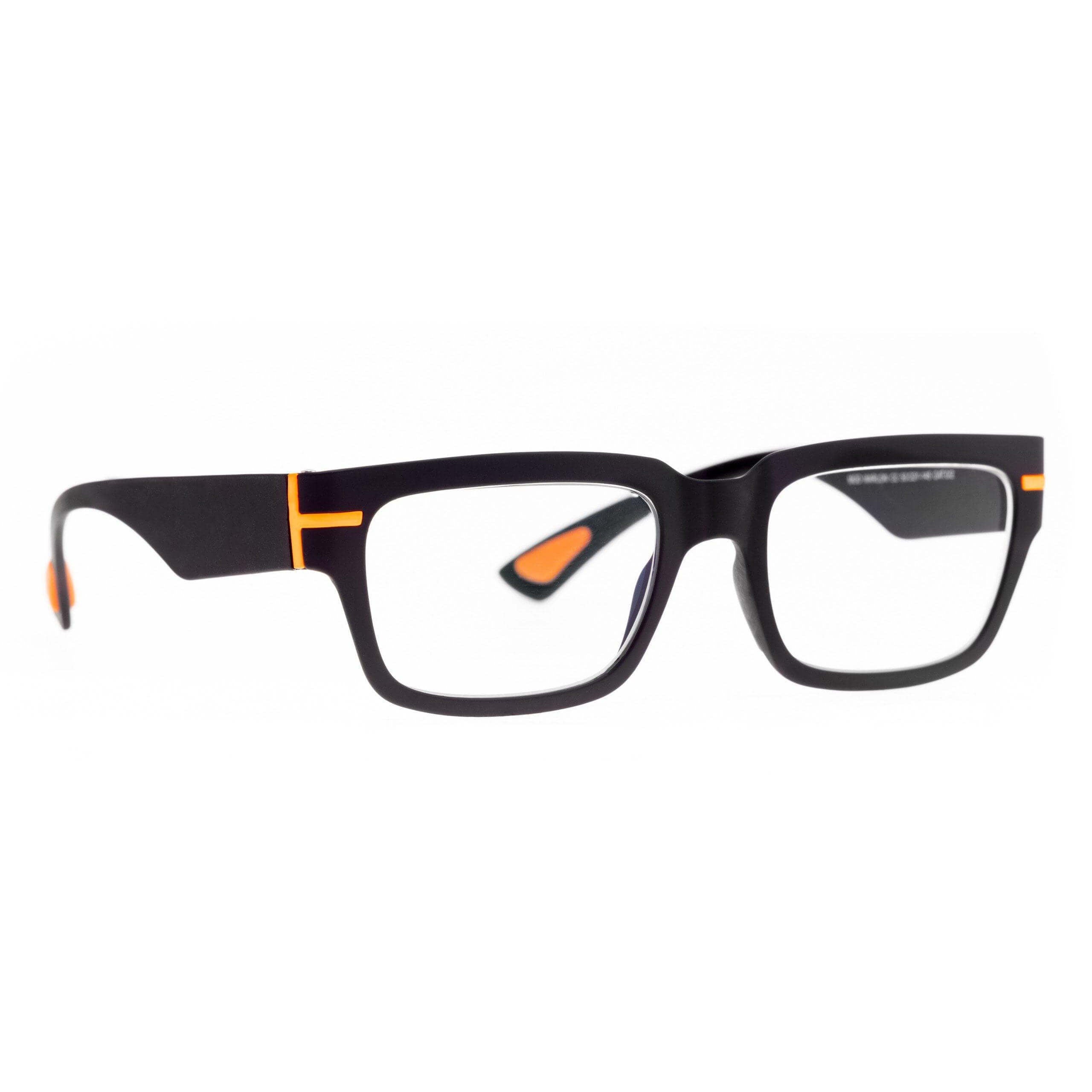 Occhiali da sole MARLON C2, stile retrò con dettagli arancioni, lenti fotocromatiche, collezione Frame.