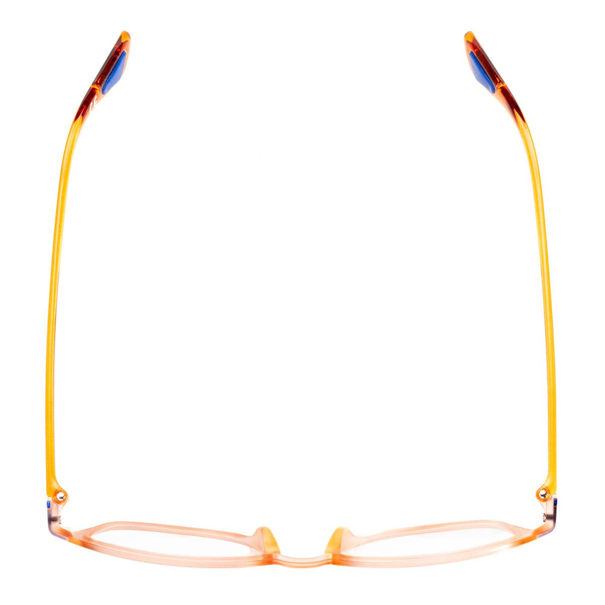 MAX C11 occhiali da sole da uomo con aste arancioni lucide e terminali blu della collezione Frame