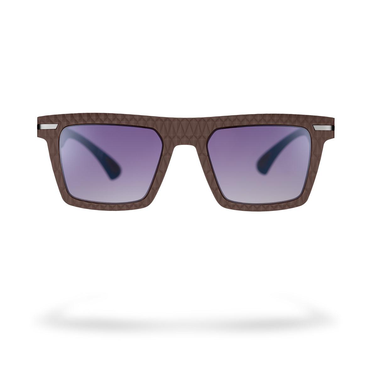 Occhiali da sole MICHI C5 marroni con lenti sfumate, design moderno e funzionale della collezione Flexo.