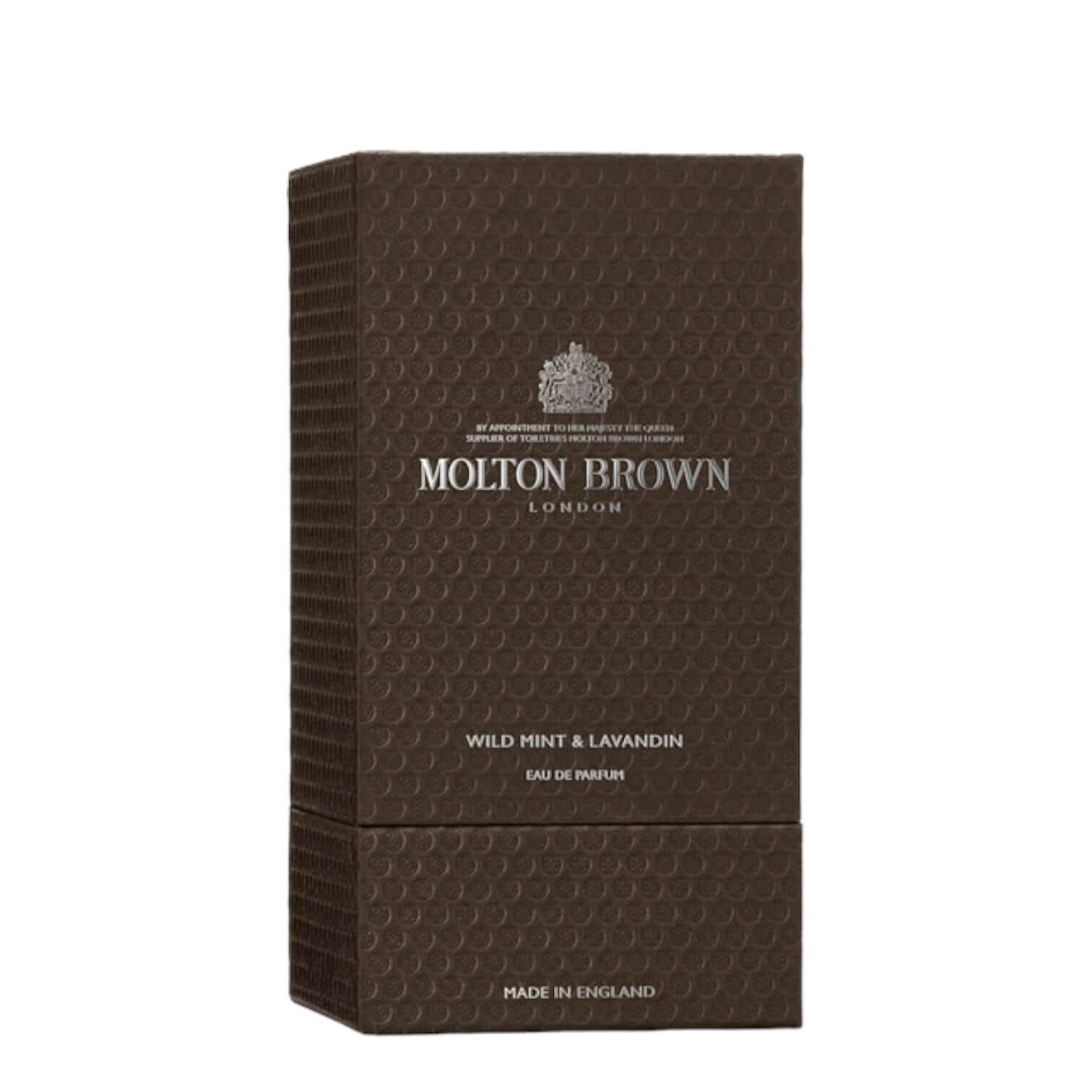 Molton Brown Wild Mint & Lavandin Eau De Parfum packaging, elegant design, 100 ml bottle.