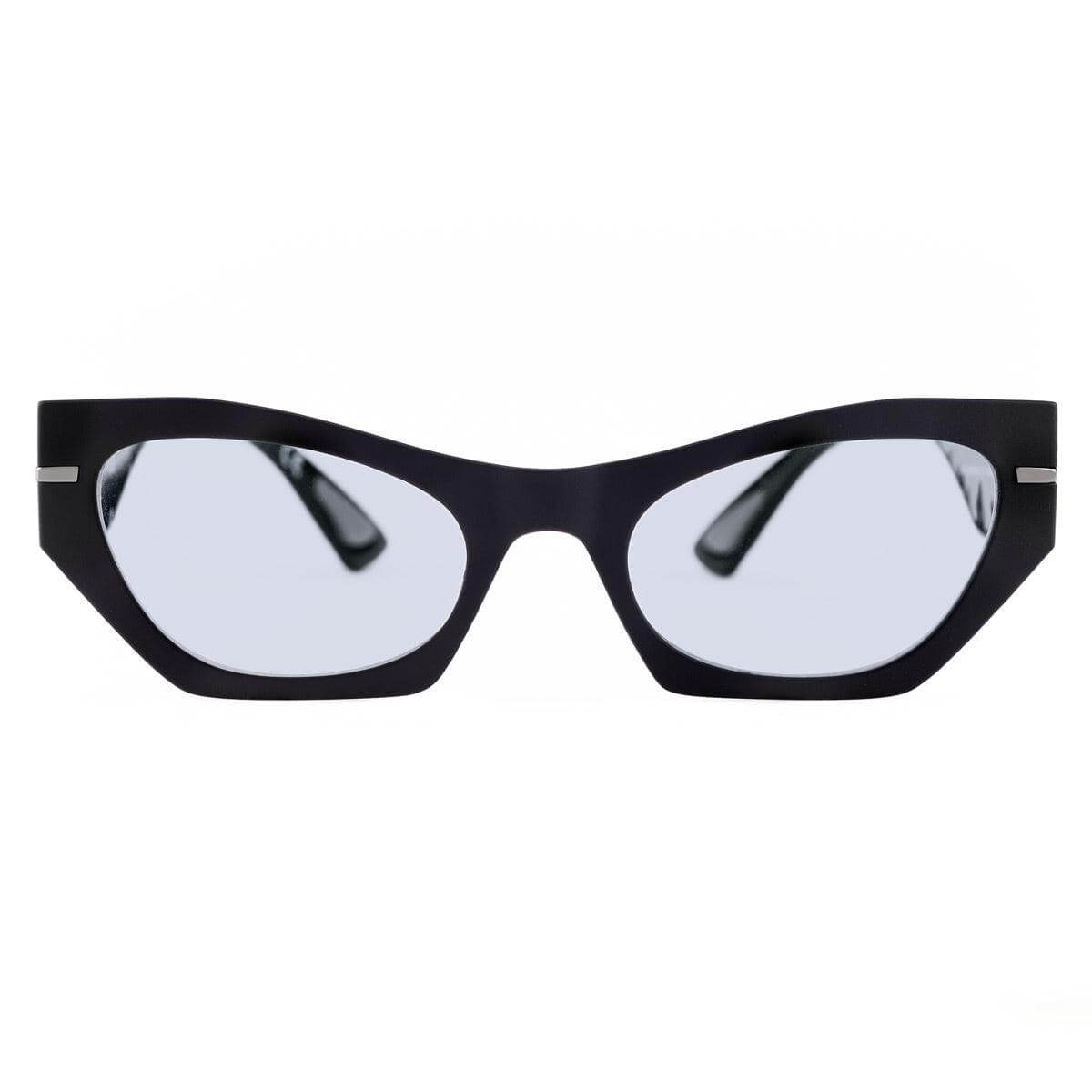 MONICA C71 occhiali fotocromatici da donna cat-eye con fronte nero soft touch e lenti grigie