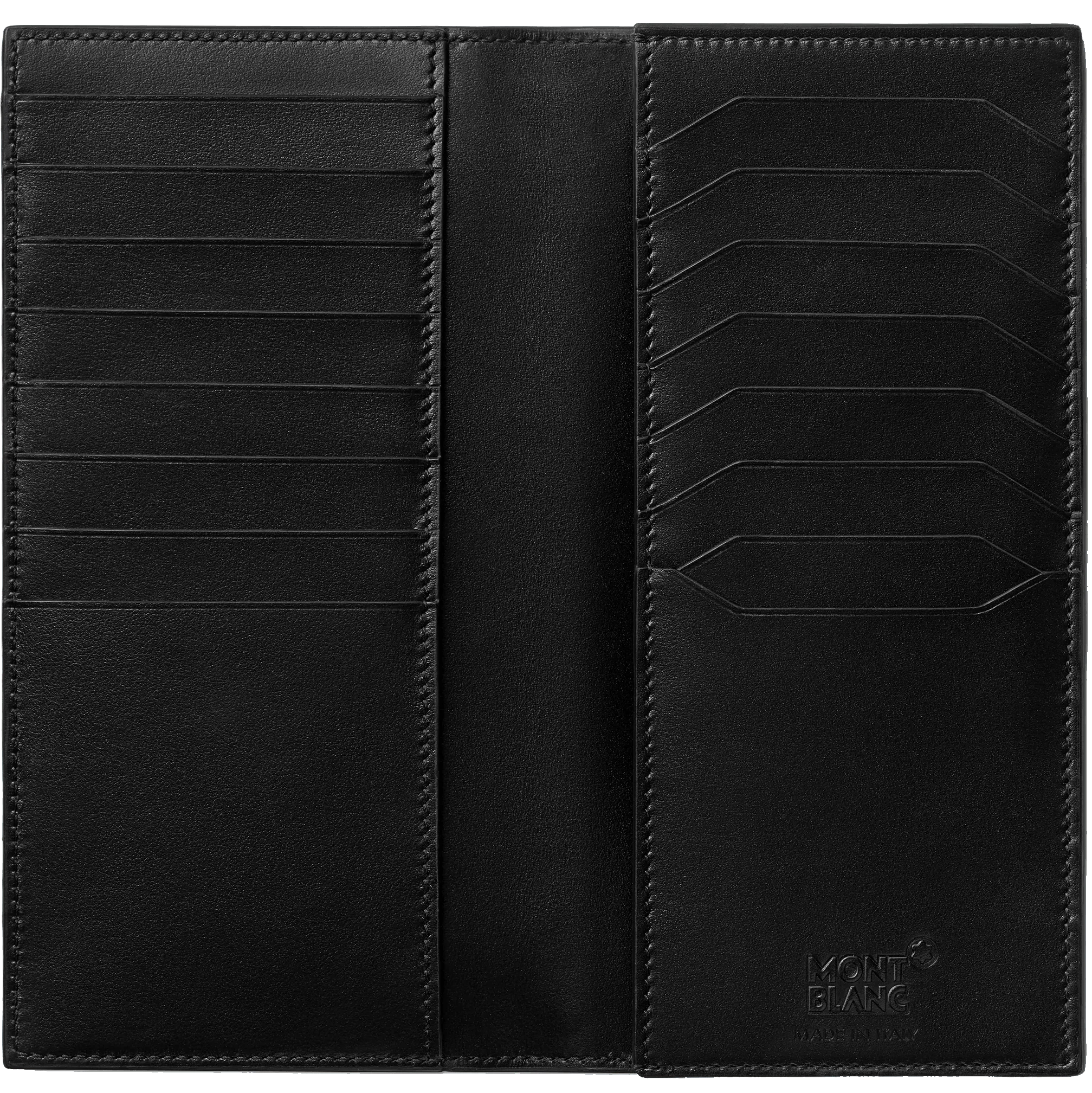Montblanc portafoglio lungo 15 scomparti Meisterstück nero/blu 129681