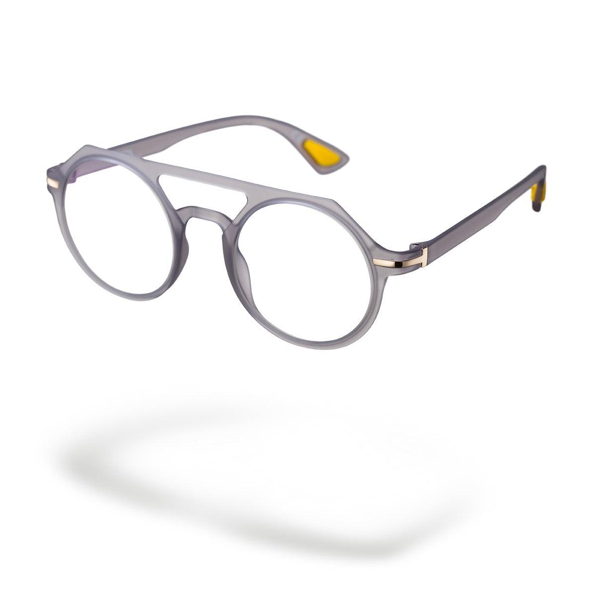 MOSE C1 occhiali da sole da uomo con design rotondo grigio elegante e lenti fotocromatiche.