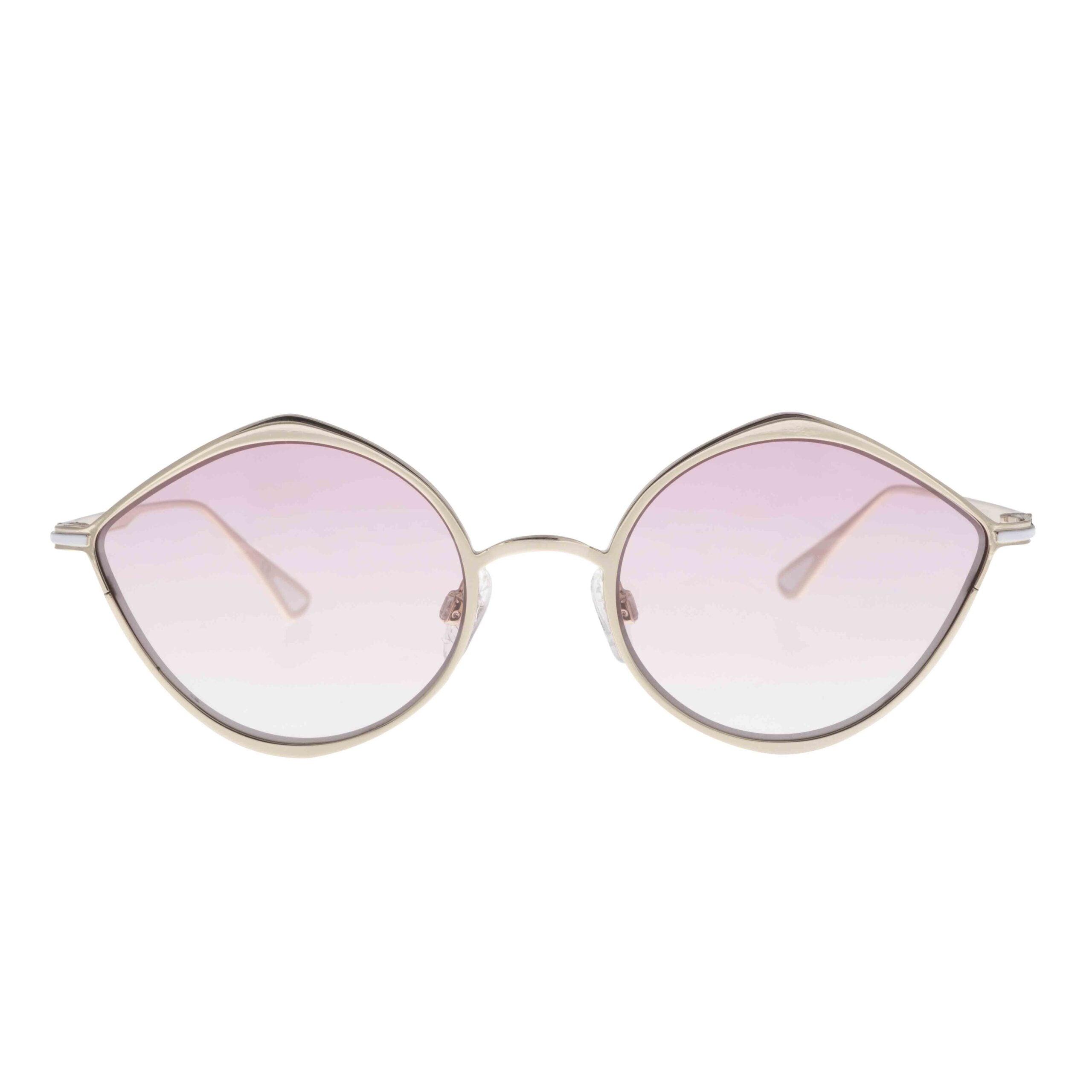 NAOS C2 occhiali da sole donna in metallo con lenti rosa sfumate e design elegante.