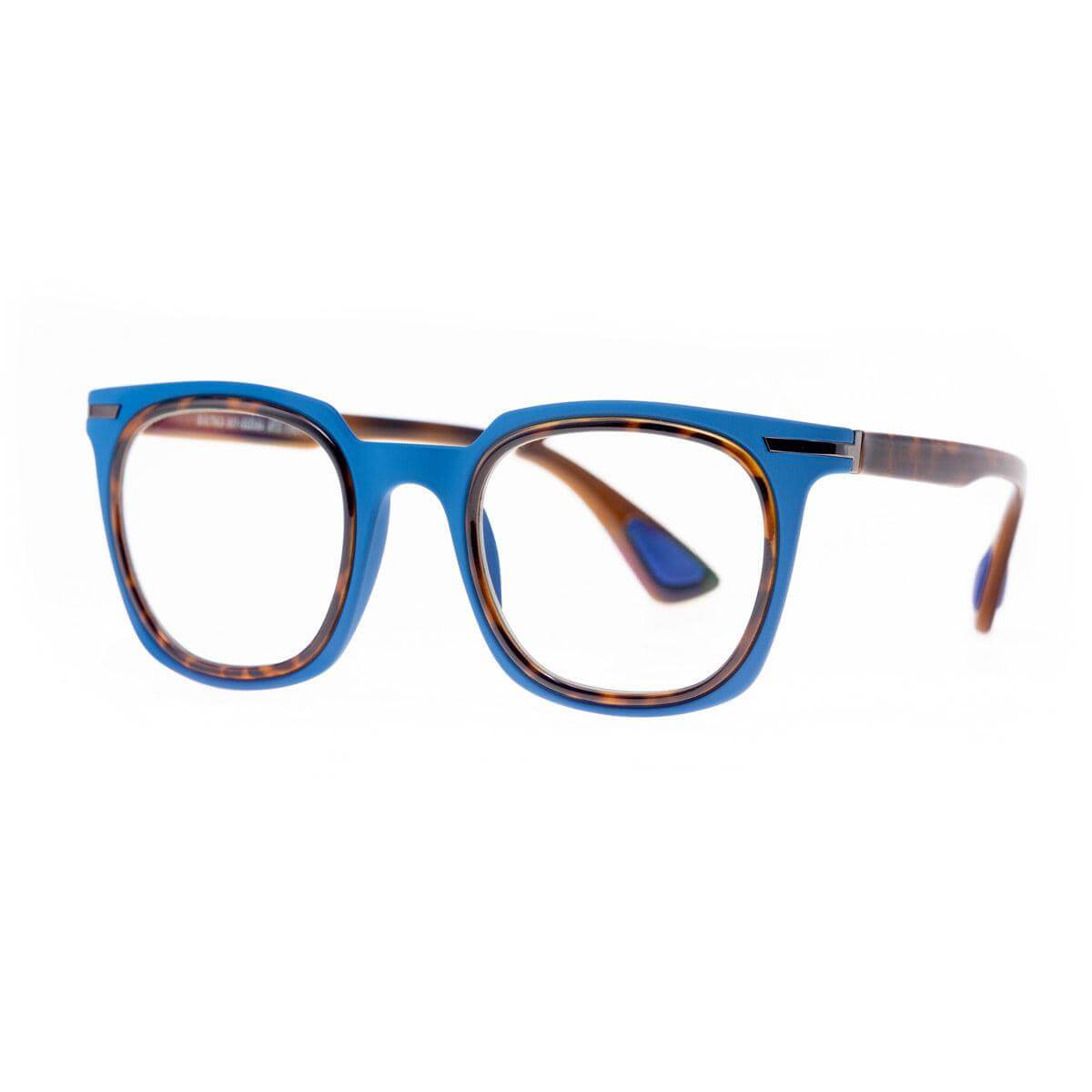 NICKY C78 occhiali da uomo con frontale blu e aste avana, design elegante e moderno.