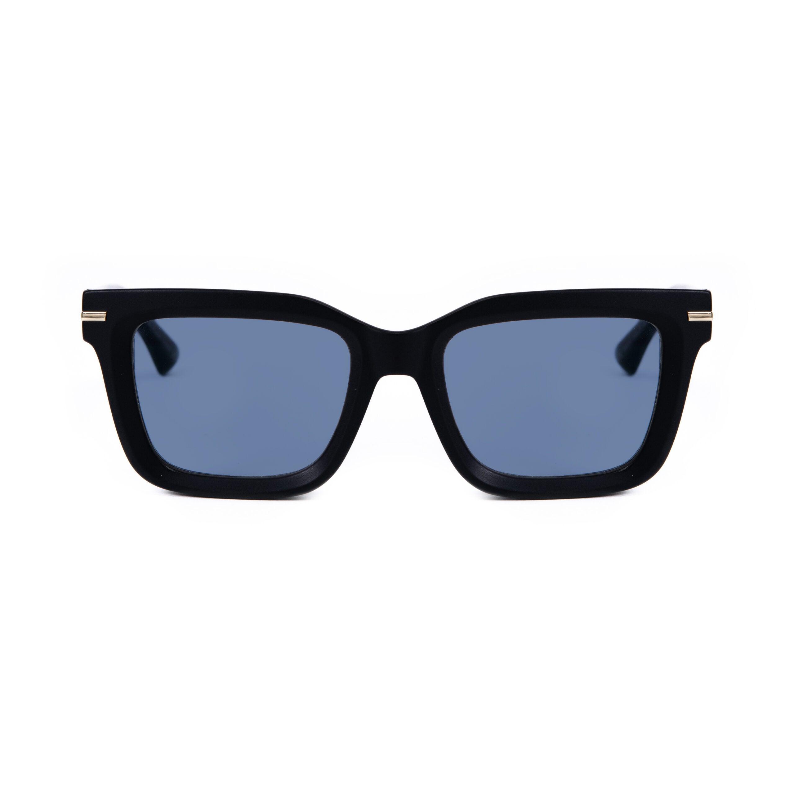 Occhiali da sole CORAL GABLE C34 con frontale nero e aste blu, collezione XY by AirDP.