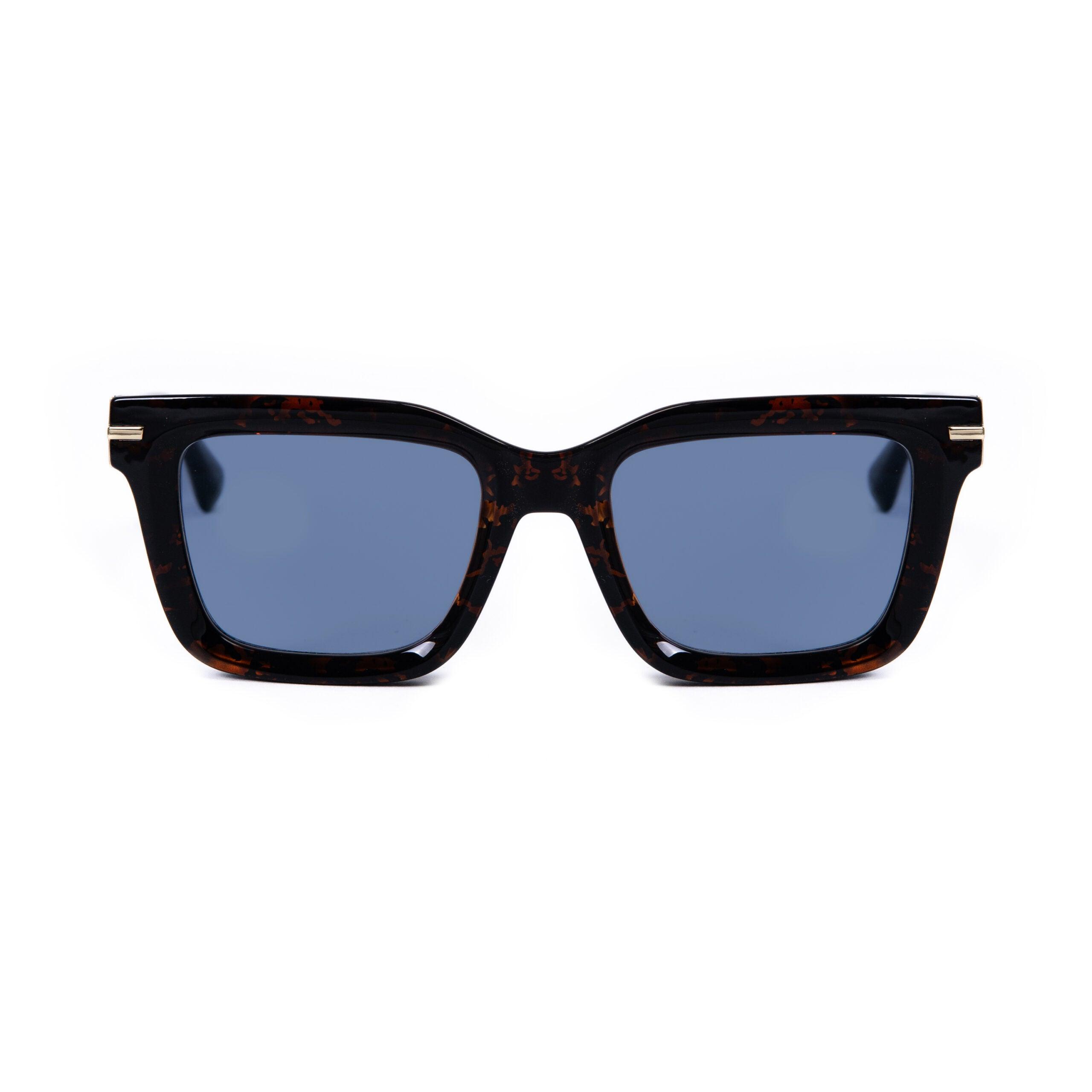 CORAL GABLE C18 sunglasses in black tortoiseshell with blue lenses from AirDP, stylish and trendy design.