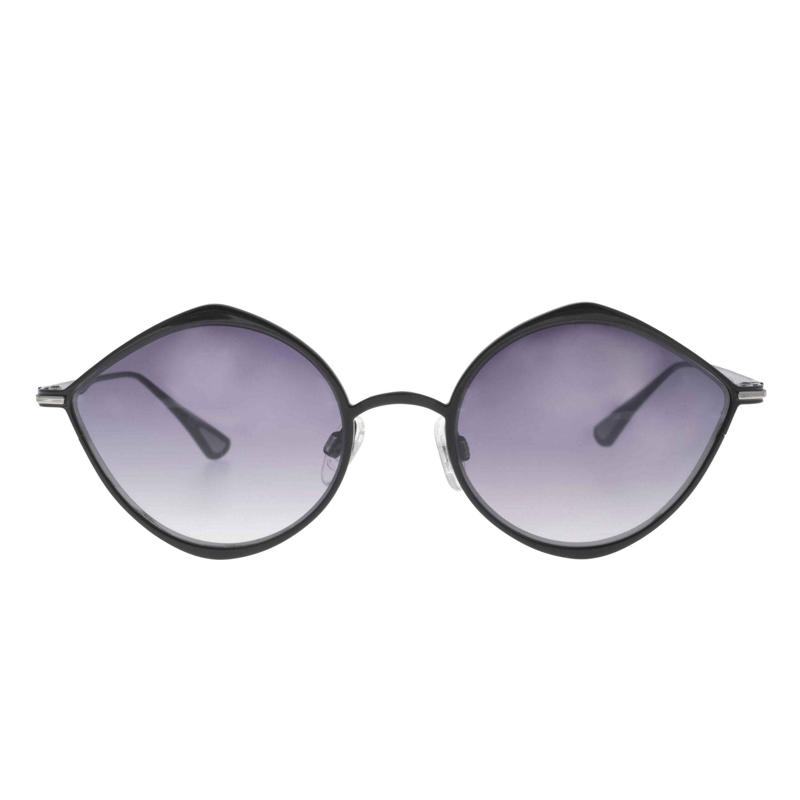 NAOS C1 occhiali da sole eleganti con montatura nera e lenti grigie sfumate per un look di classe.