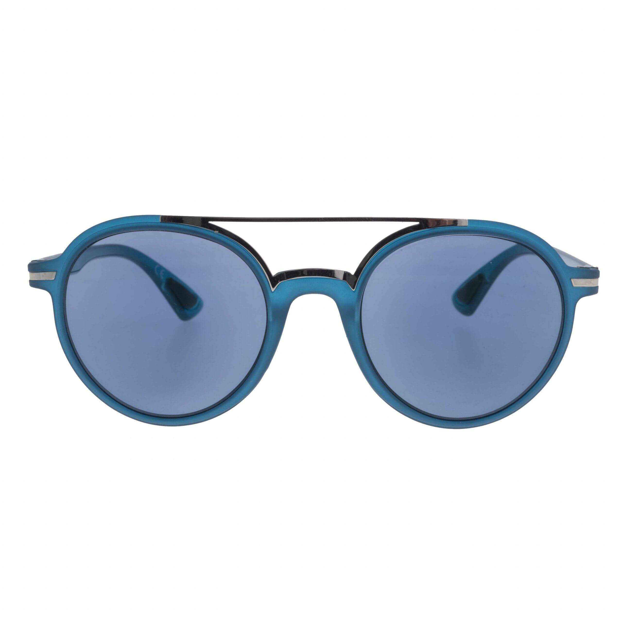 Occhiali da sole APOLLO C2 con lenti fotocromatiche e design architettonico blu della collezione First di AirDP.