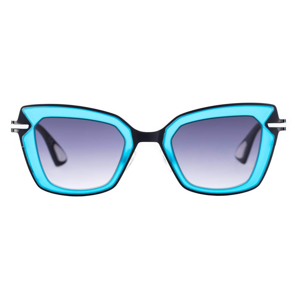 RIO DE JANEIRO C2 occhiali da sole unisex con design moderno e lenti grigie sfumate e specchiate.