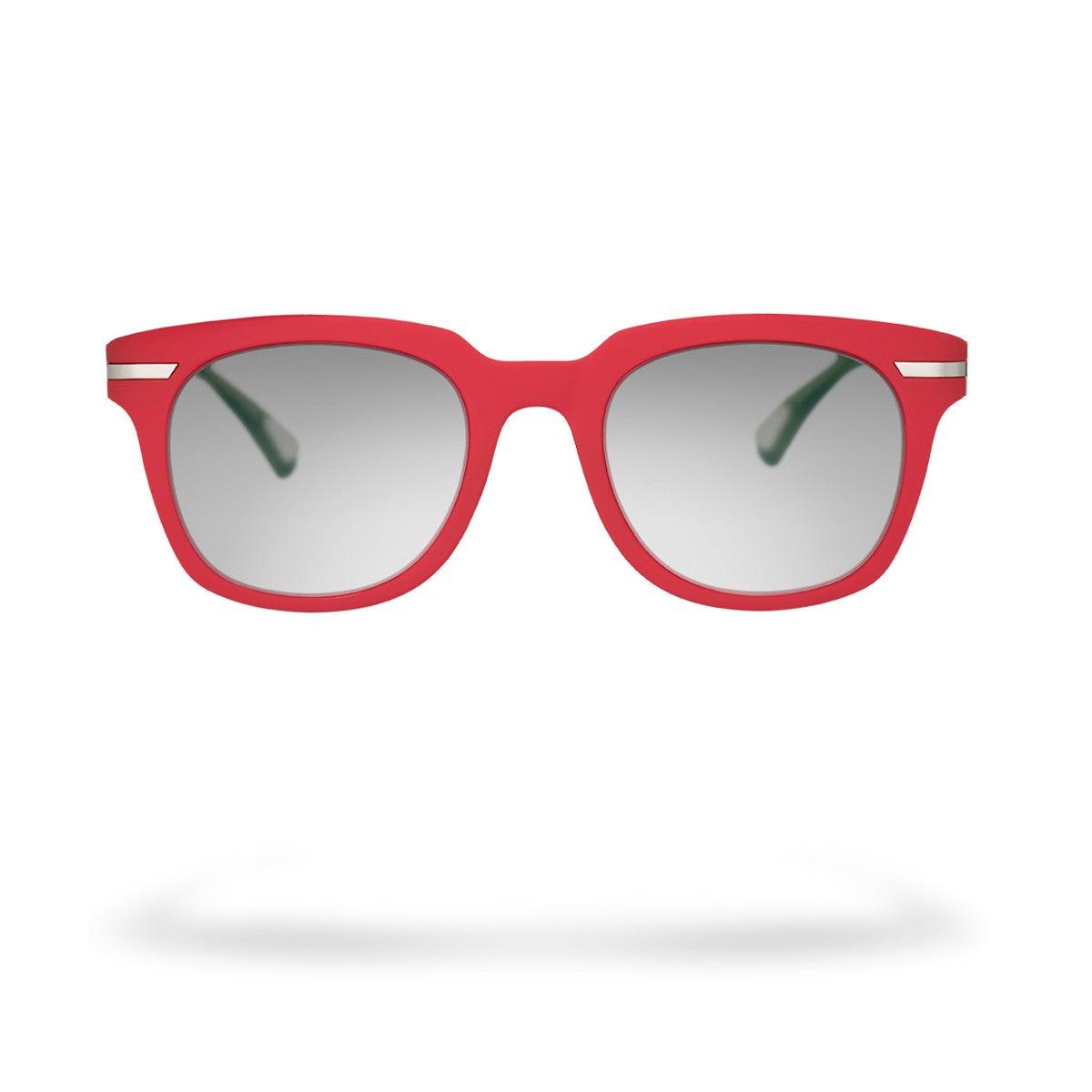 CICO C9 classic red sunglasses with elegant design and linear shapes for a timeless style.